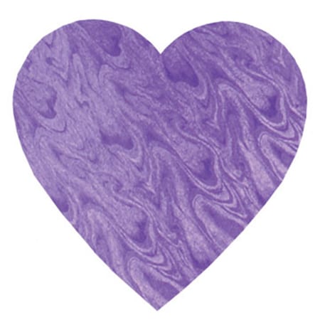 Embossed Foil Heart Cutout, 72PK